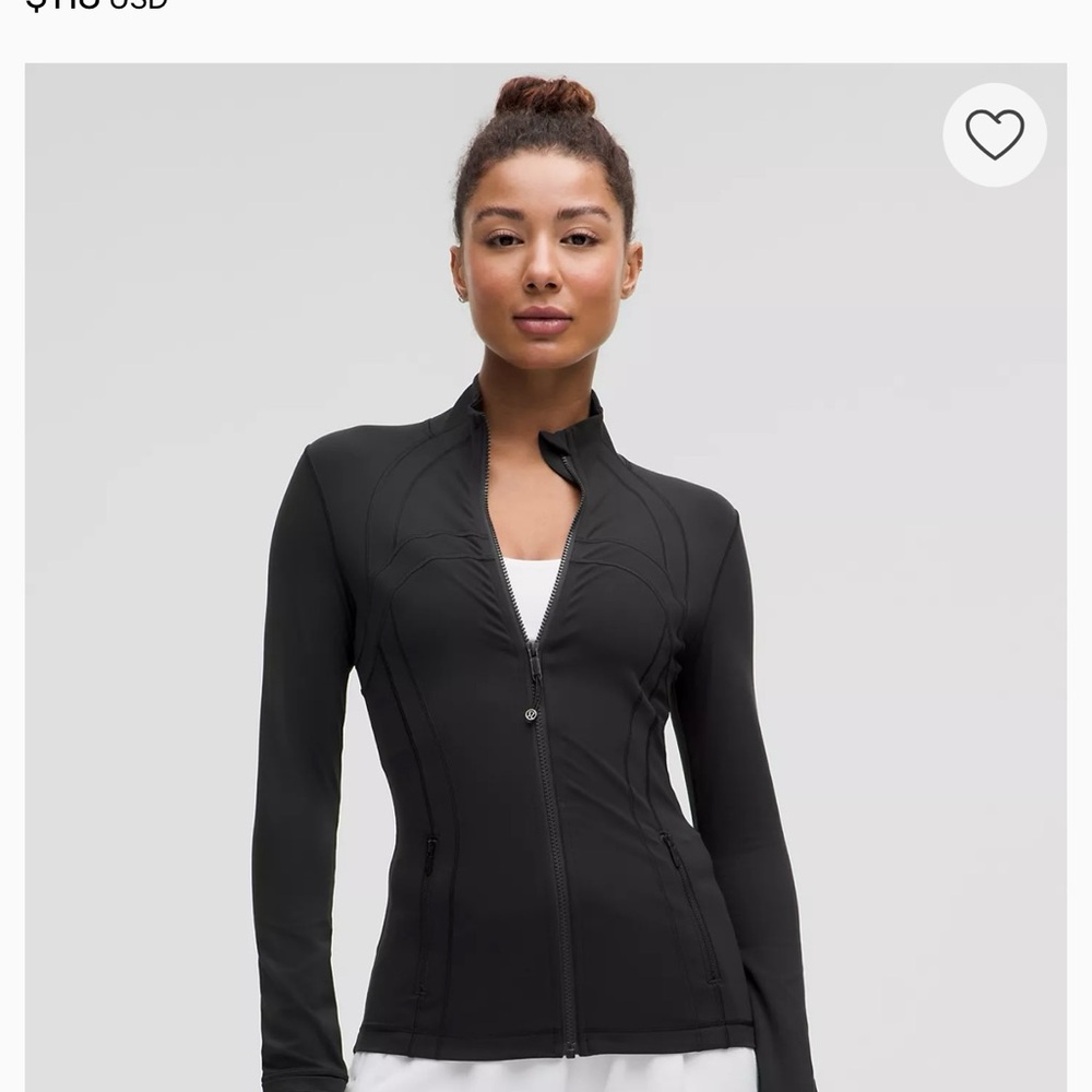 Lululemon Varsity Jacket Black High Collar Athletic Fit